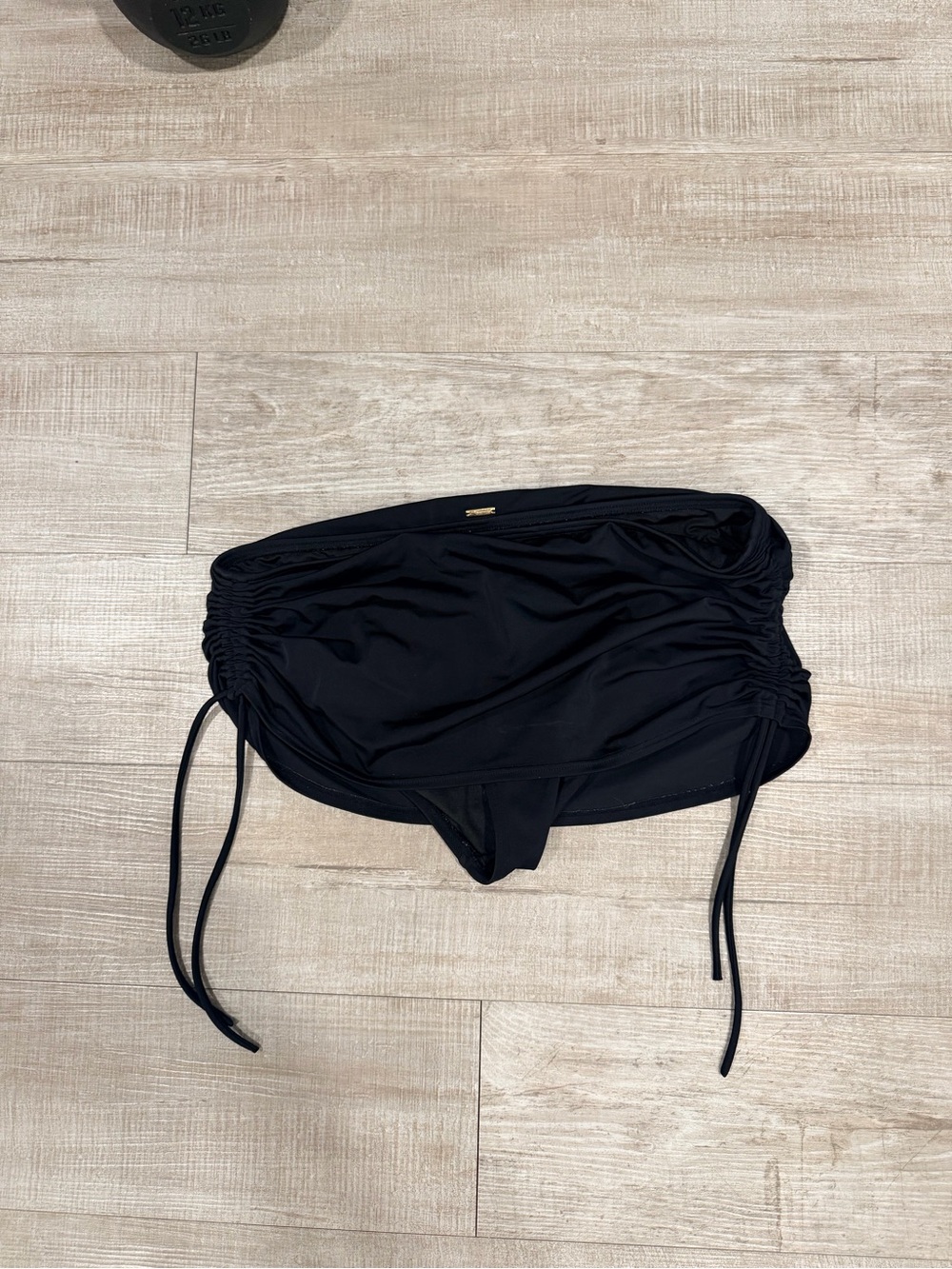 Victoria’s Secret Black Ruched Bikini Bottom with Side Ties